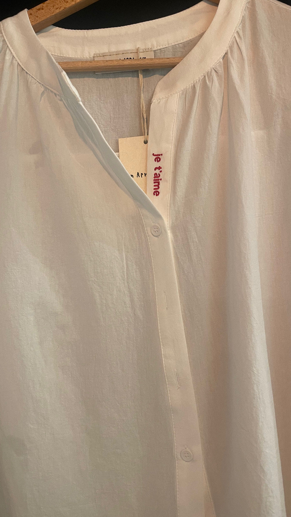Blouse broderie "je t'aime"