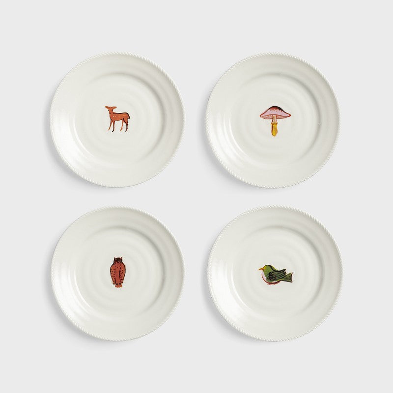 Lot de 4 petites assiettes