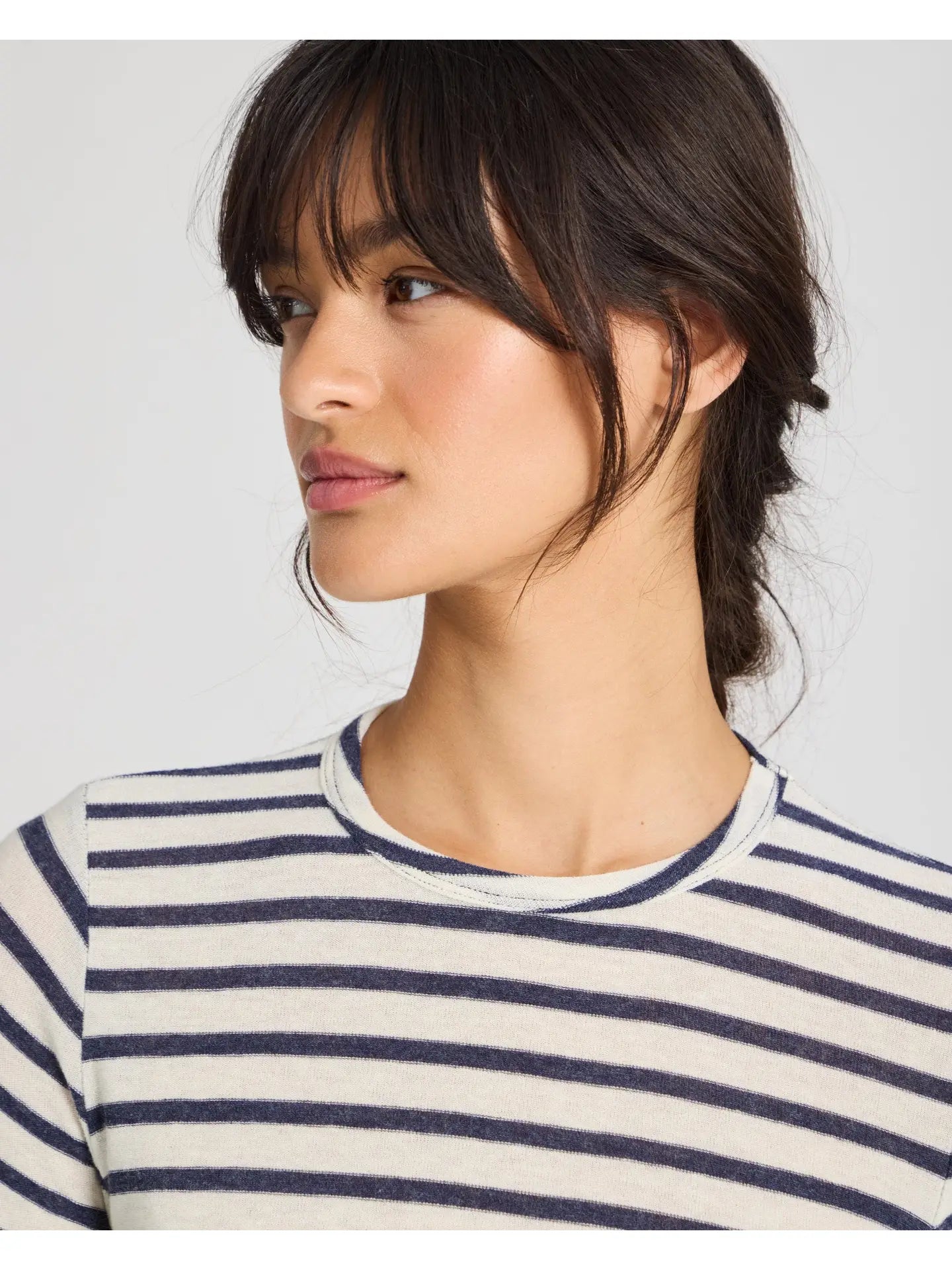 Tee- shirt THYRA Rayures marron foncé