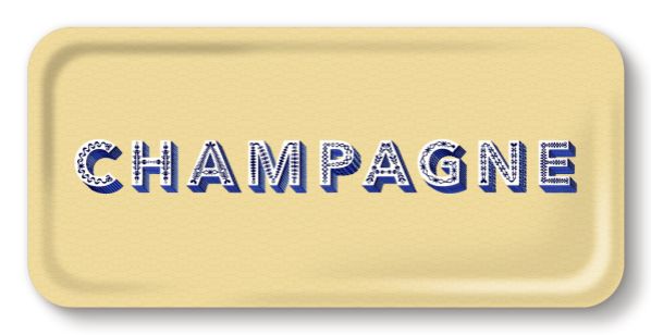 Plateau rectangulaire Champagne