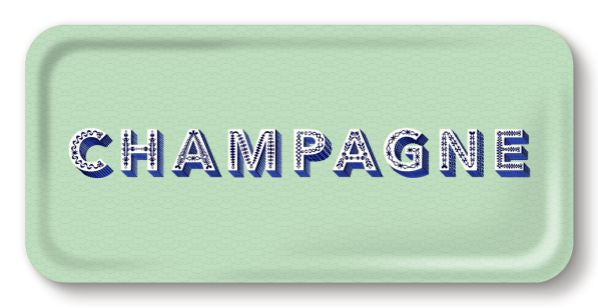 Plateau rectangulaire Champagne