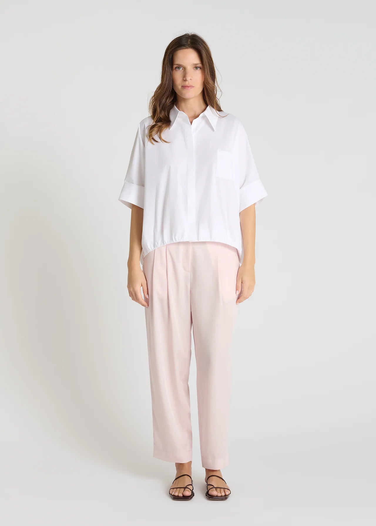 Chemise manches courtes Coquelicot