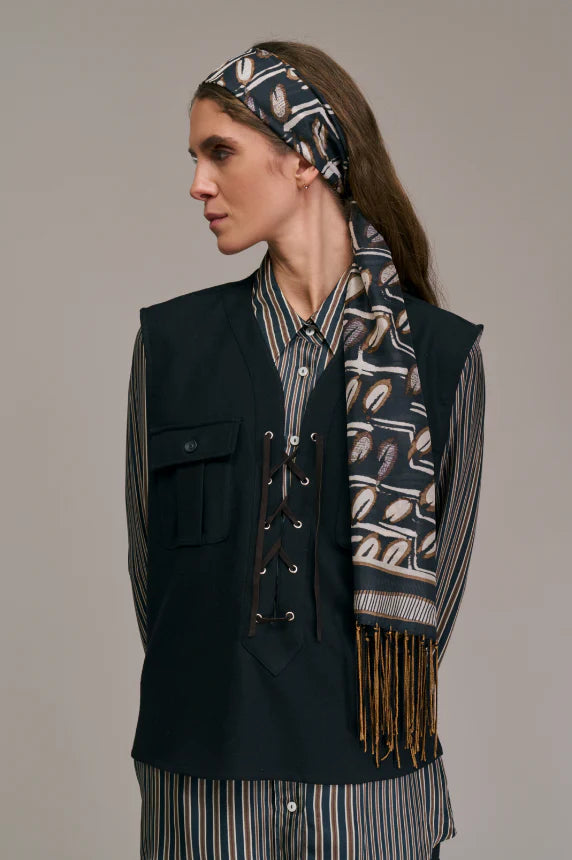 Foulard à franges FLAMO