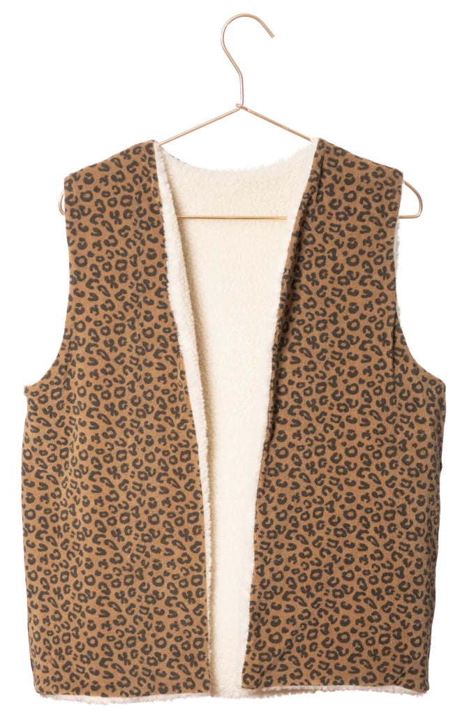Gilet sans manche effet mouton réversible