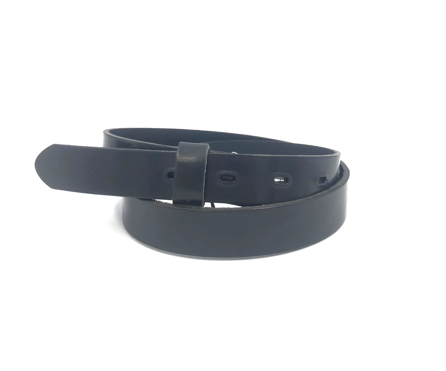 Ceinture fine cuir lisse noir