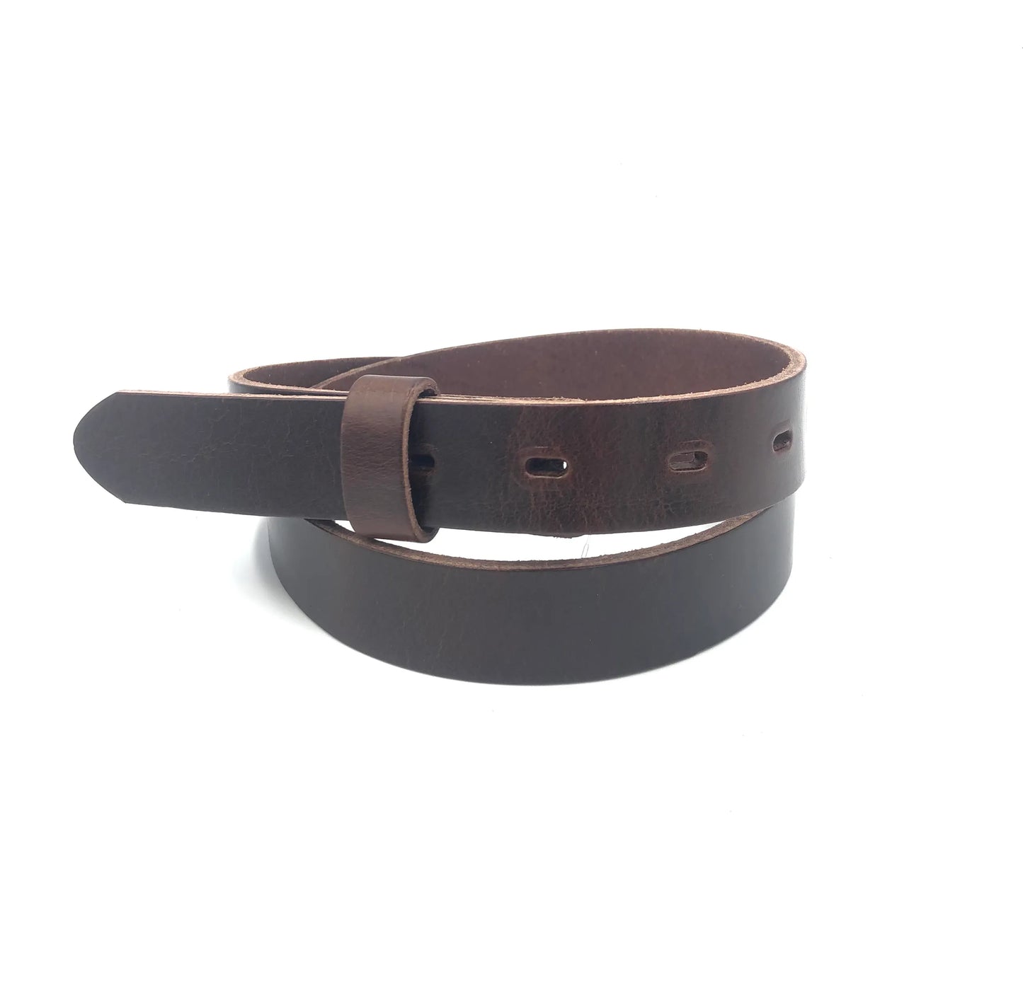 Ceinture fine cuir lisse marron
