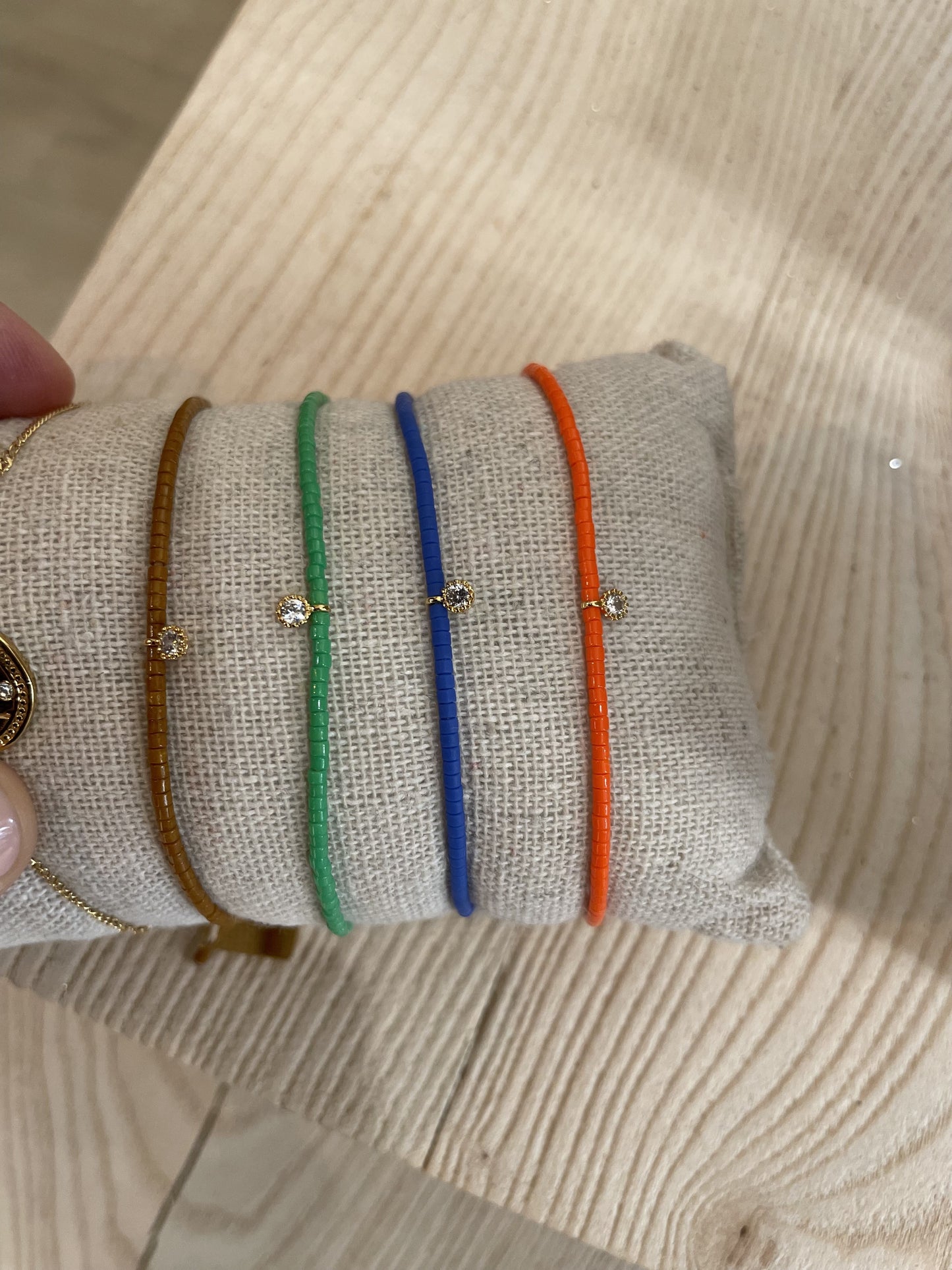Bracelet perles couleurs et strass Emma