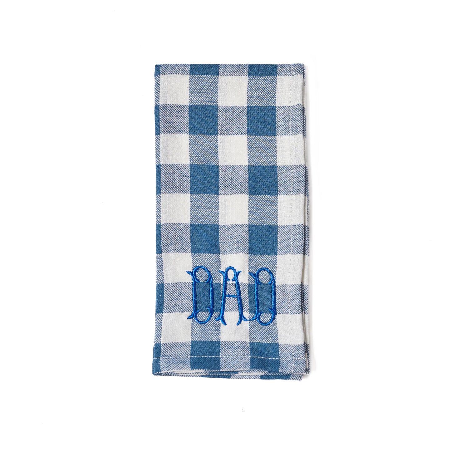 Serviette de table brodée SIS, BRO, MUM, DAD