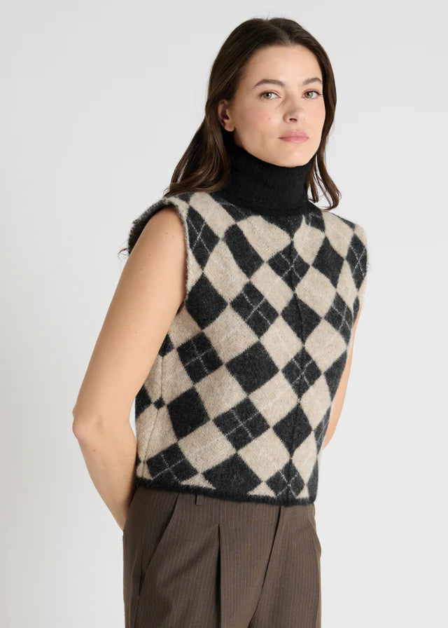 Pull sans manches jacquard Odino J