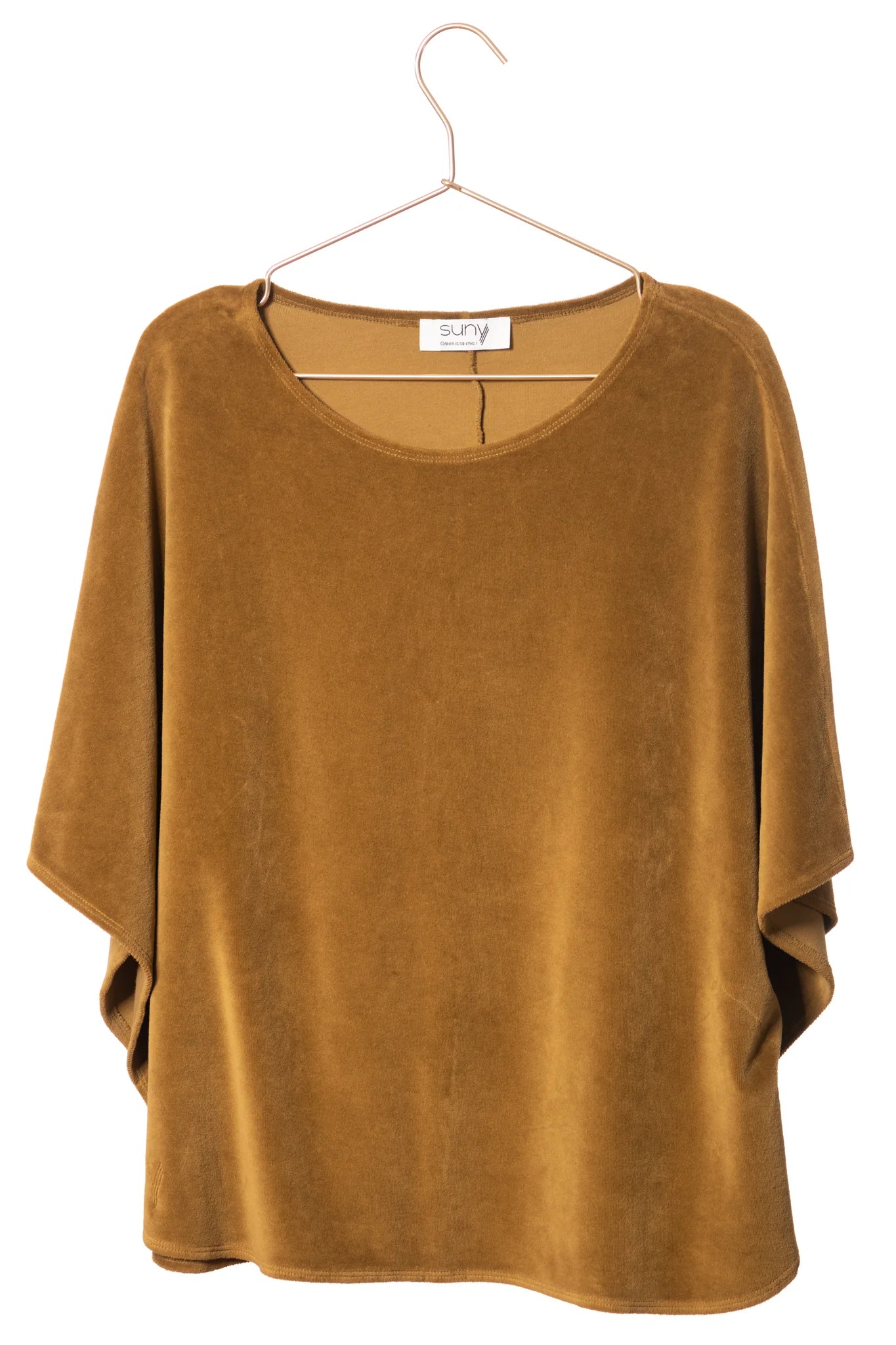 Poncho velours manche chauve souris