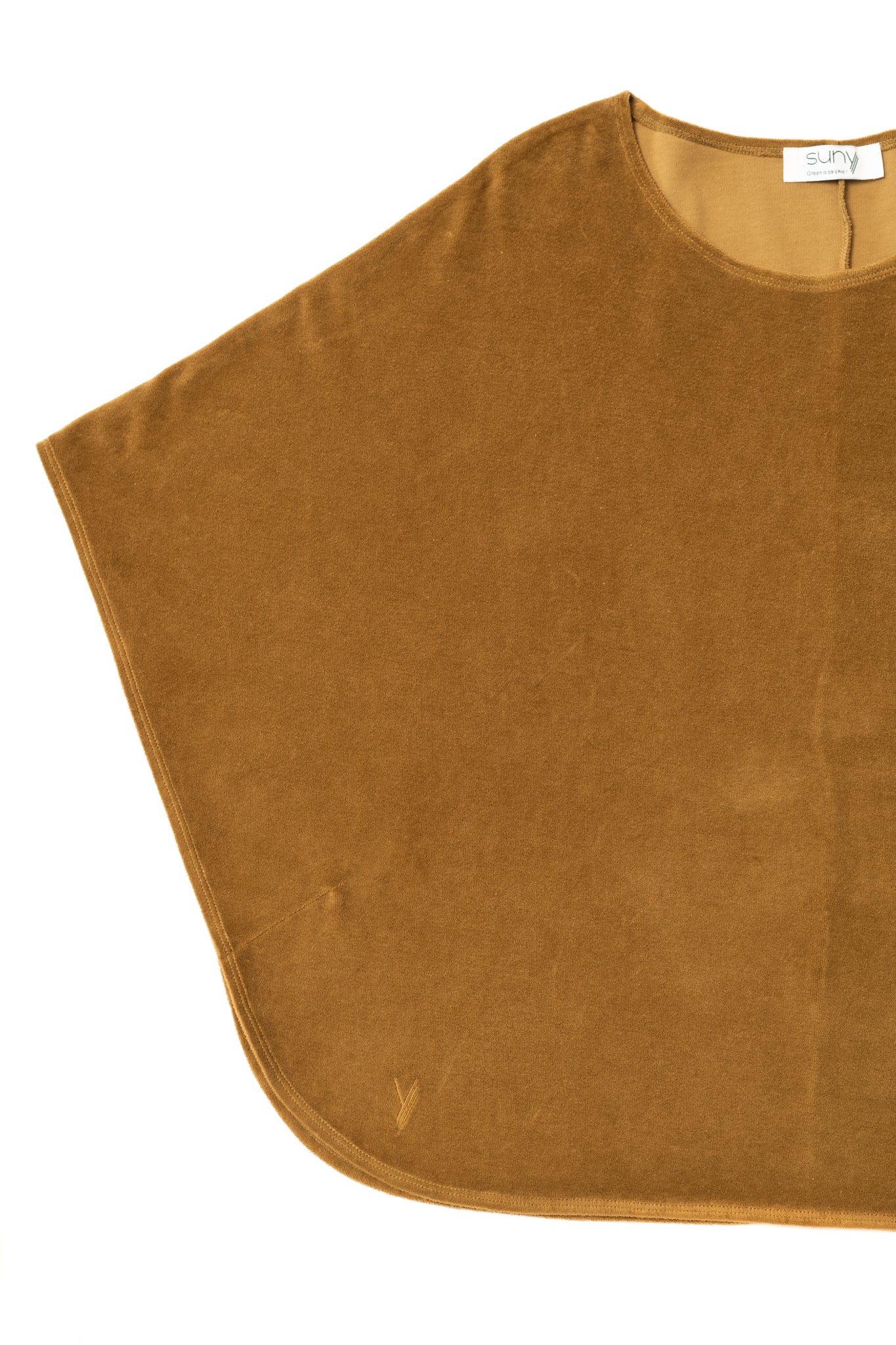 Poncho velours manche chauve souris