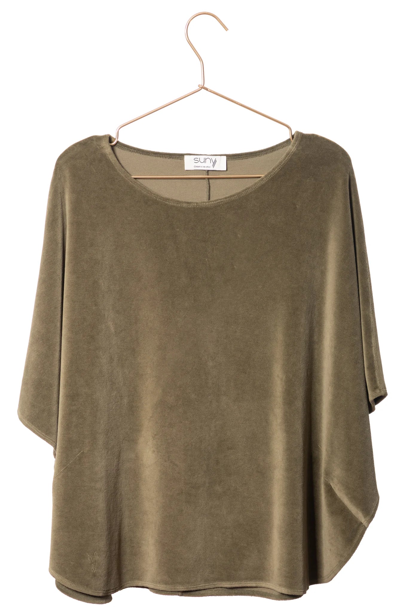 Poncho velours manche chauve souris
