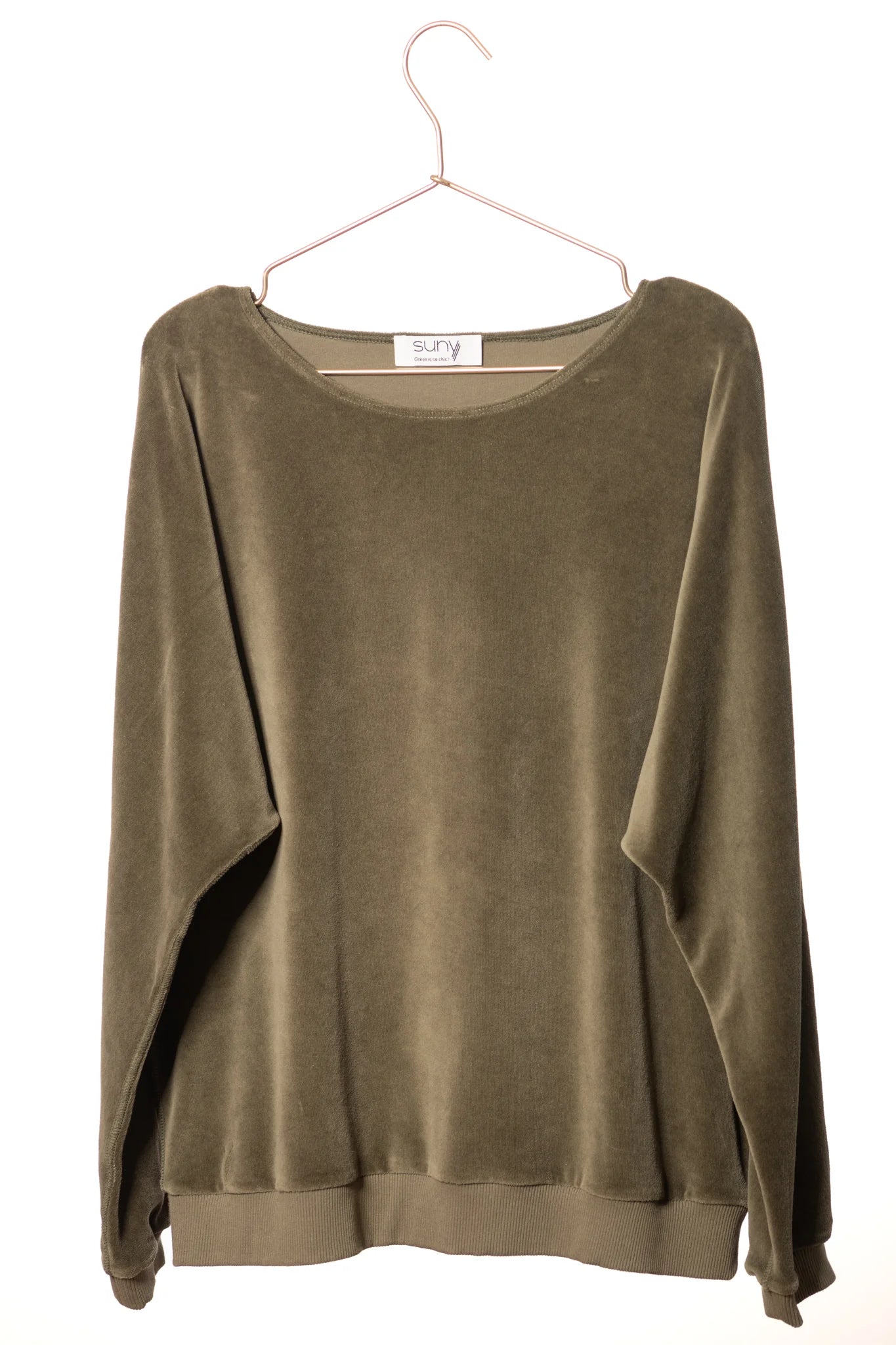 Pull velours manches chauve souris
