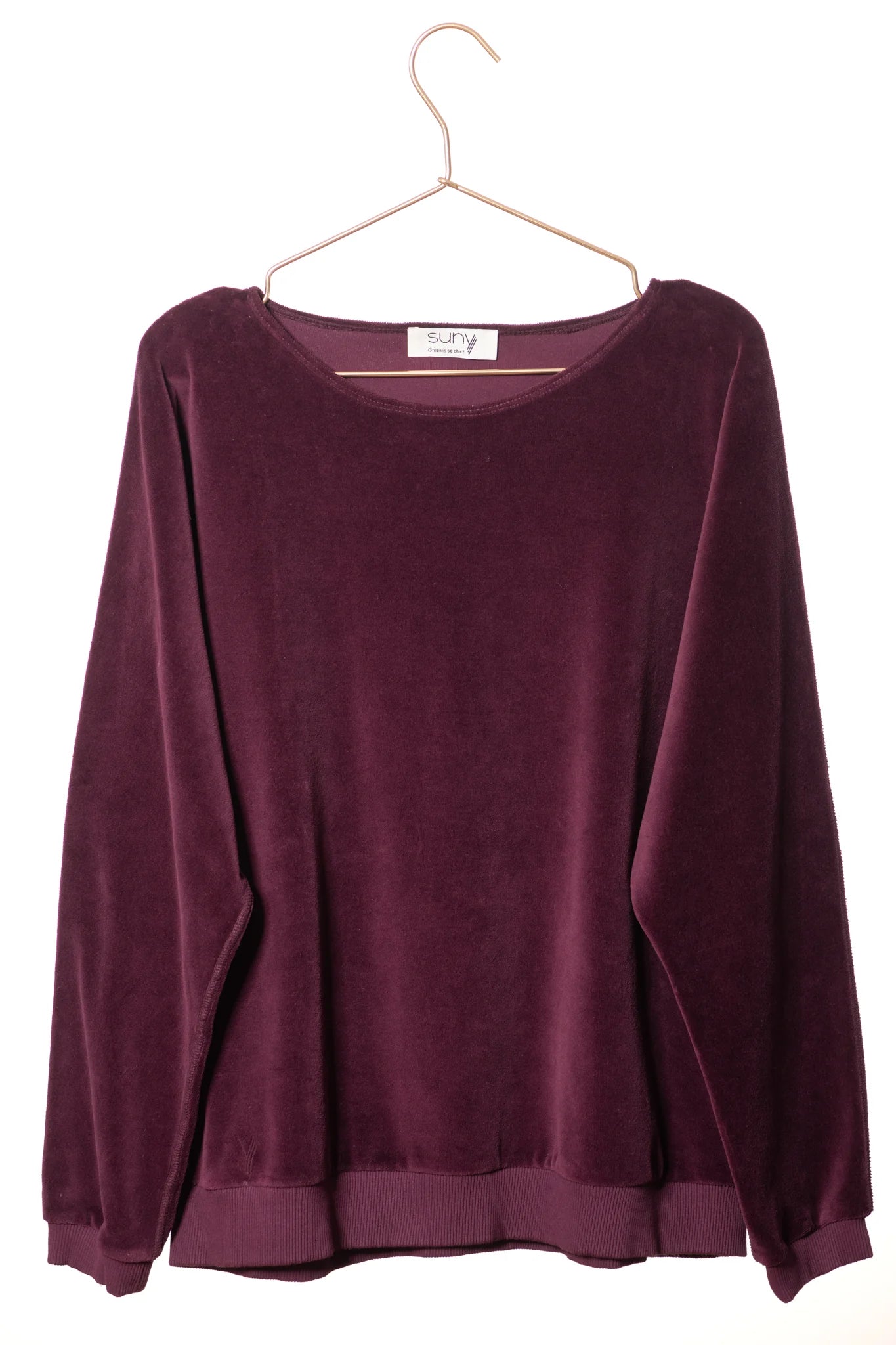 Pull velours manches chauve souris