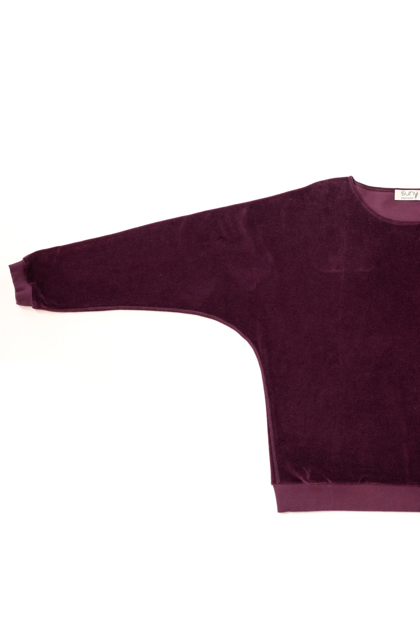 Pull velours manches chauve souris