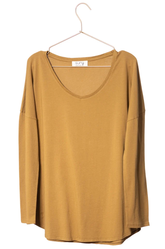 Tee-shirt manches longues col V