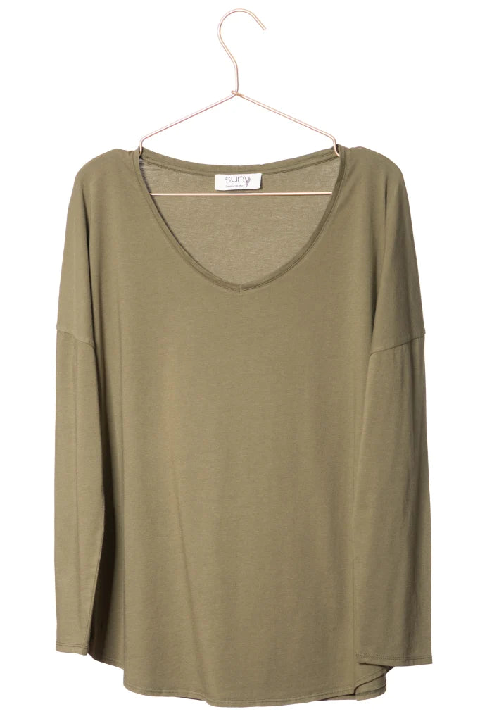 Tee-shirt manches longues col V