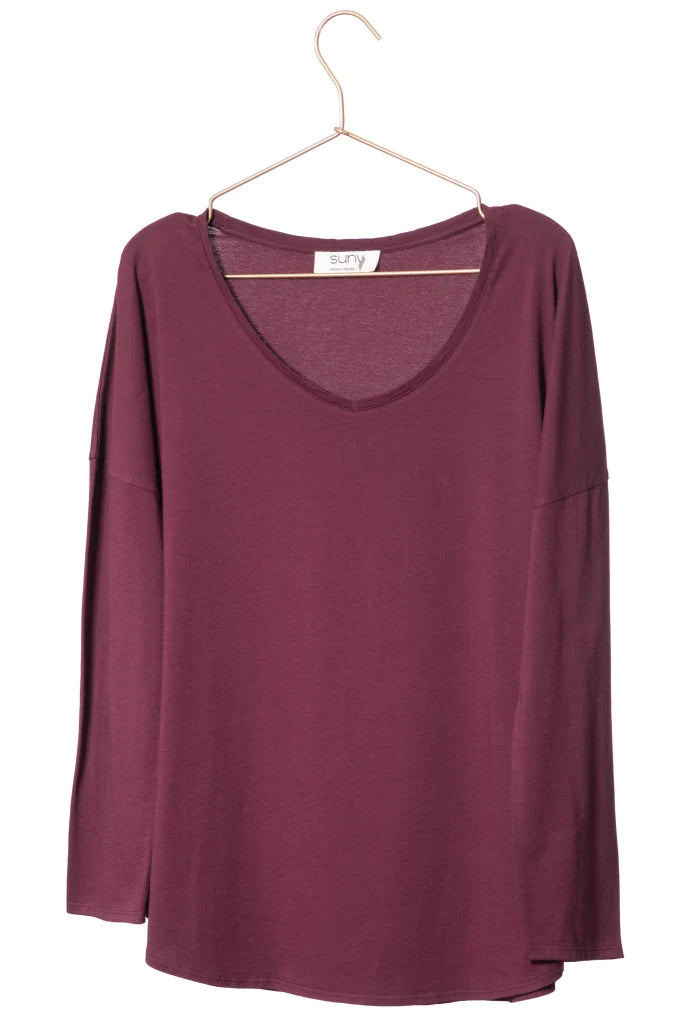 Tee-shirt manches longues col V
