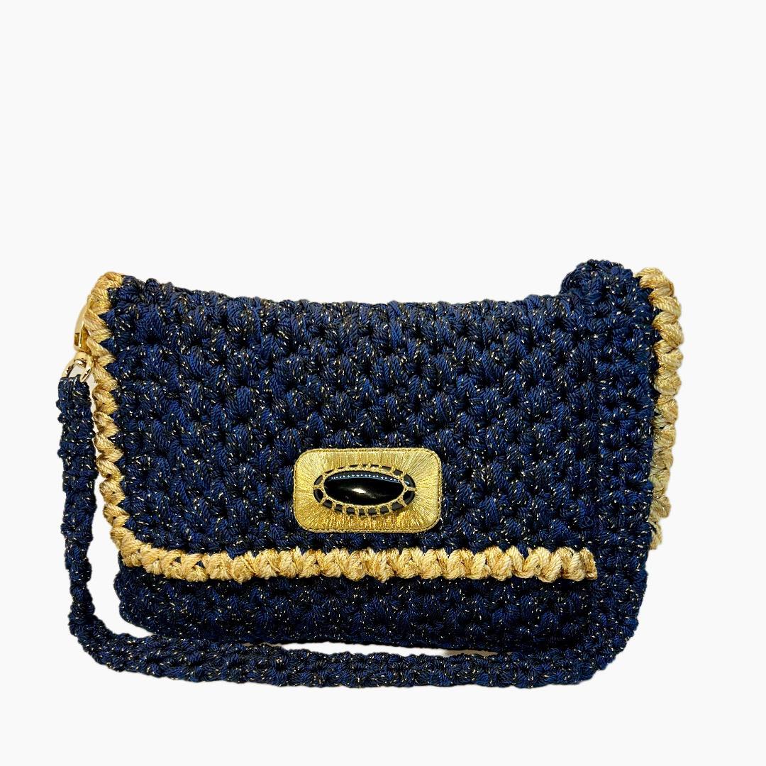 Sac en crochet Bovary prestige Navy blue/gold