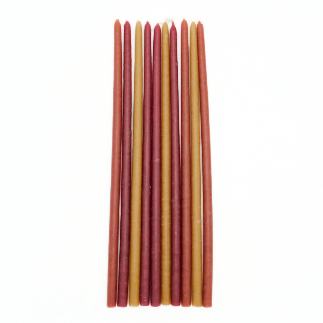 Coffret 10 bougies fines IKAT TERRACOTTA