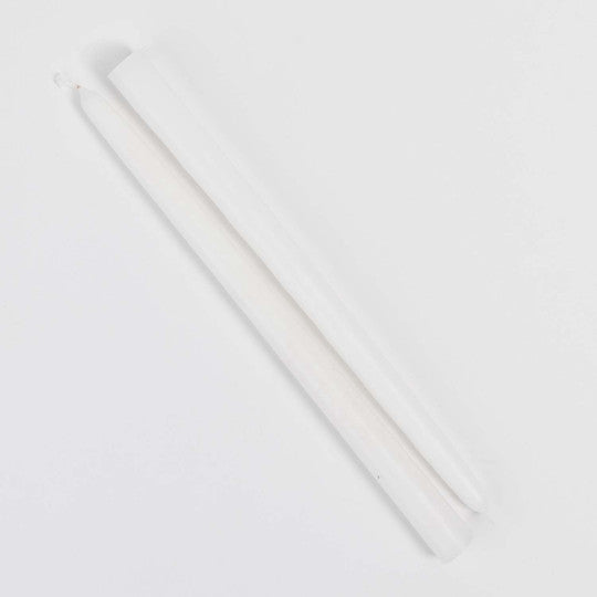 Lot de deux bougies blanches