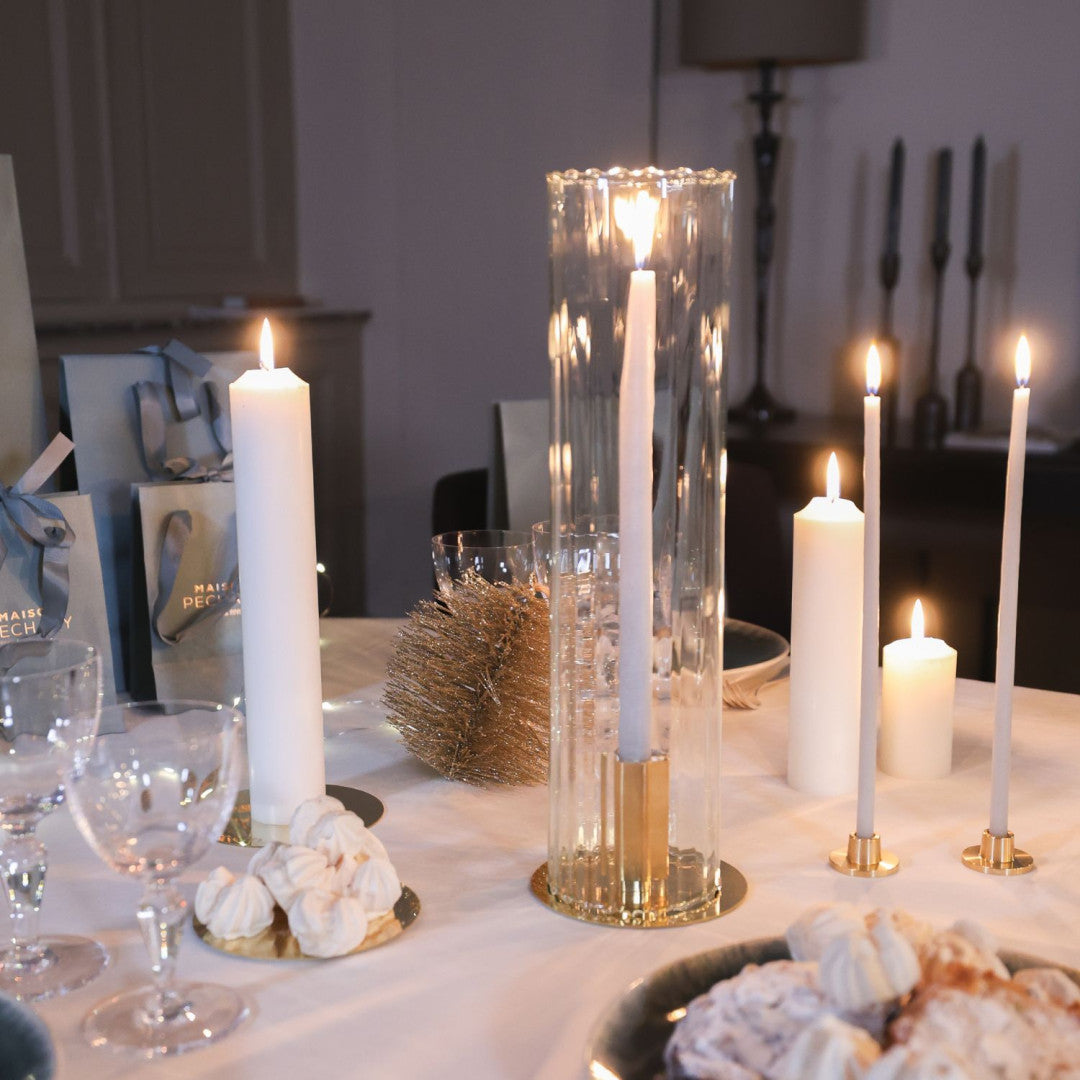 Lot de deux bougies Céladon