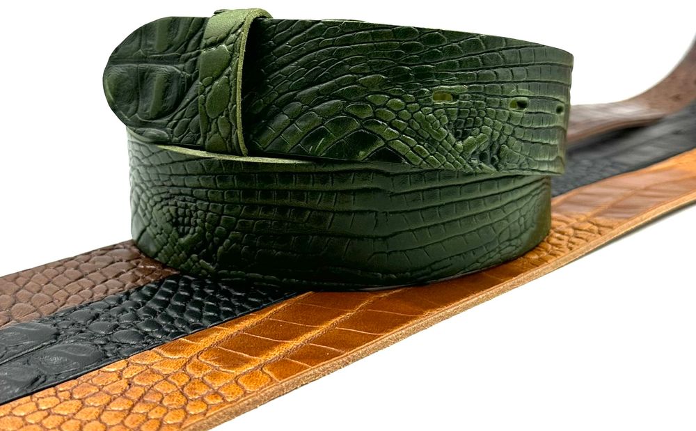 Ceinture effet Caiman kaki Yolete