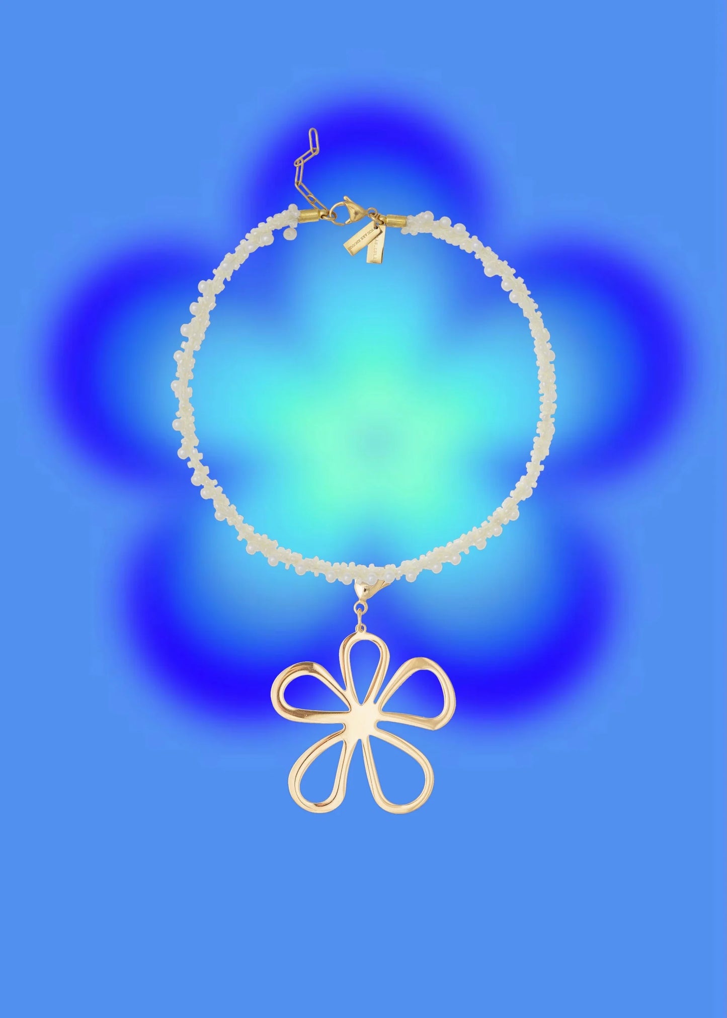 Collier blanc perles