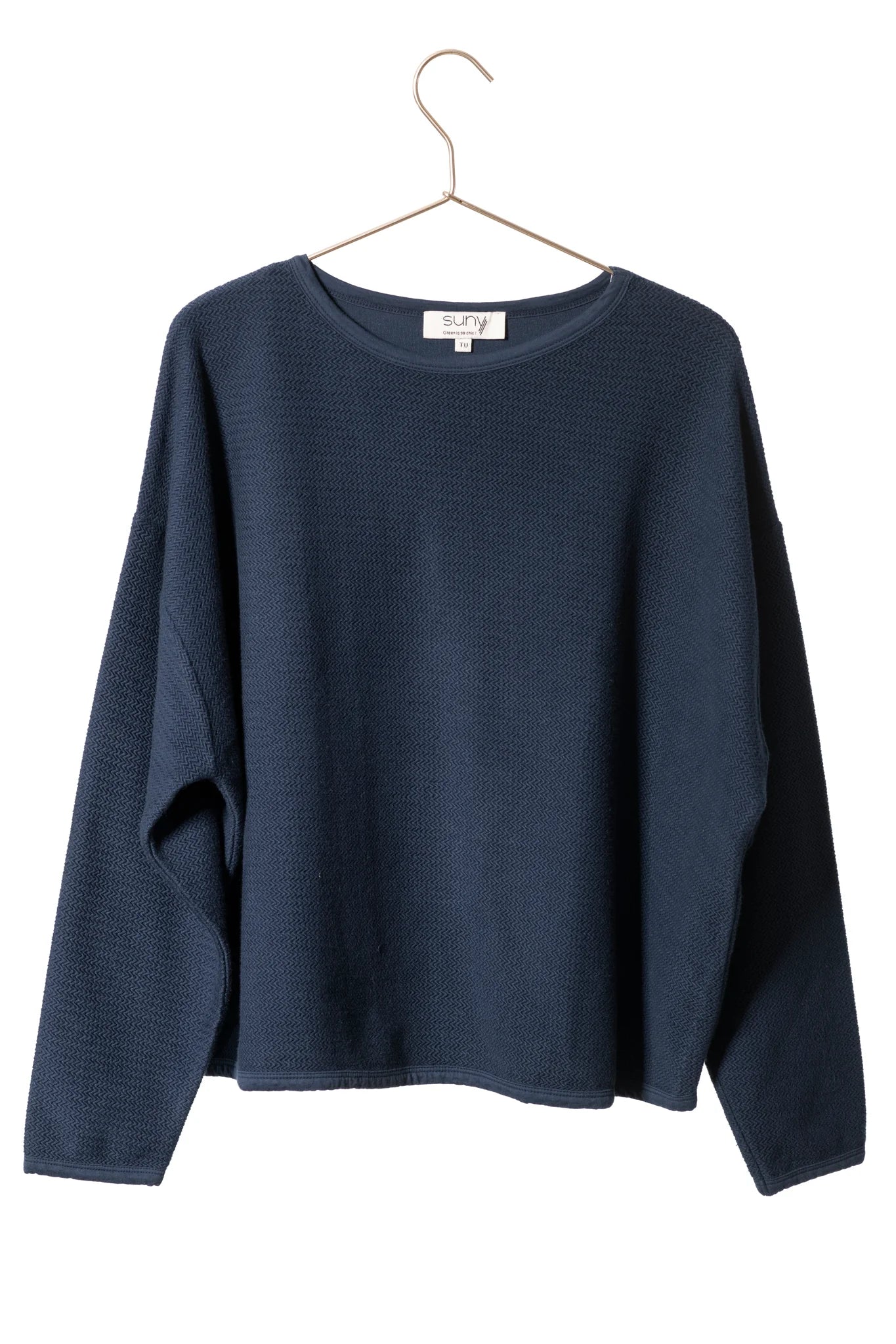 Sweat coton bio oversize femme col rond
