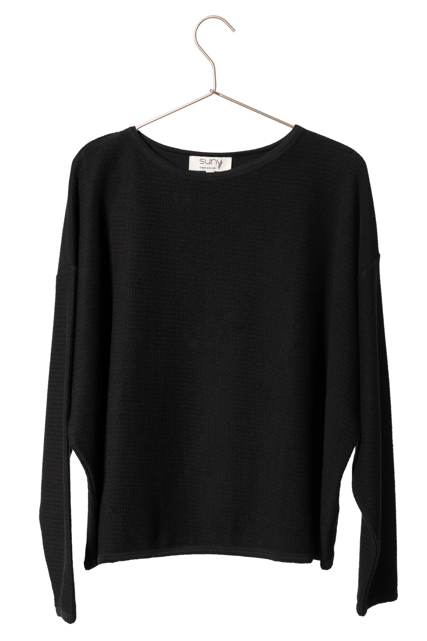Sweat coton bio oversize femme col rond