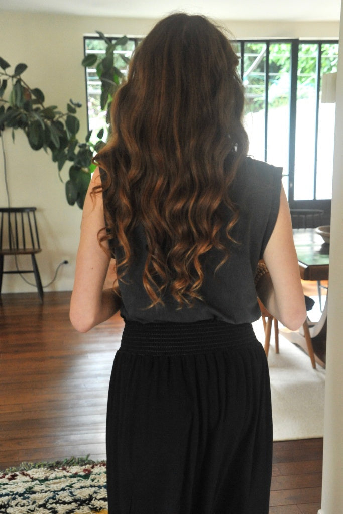 Débardeur Relax V Noir Vieilli Suny