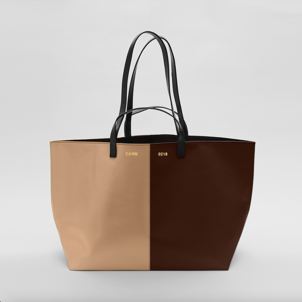 Le pratique de CAHU Bicolore Crème Marron Medium