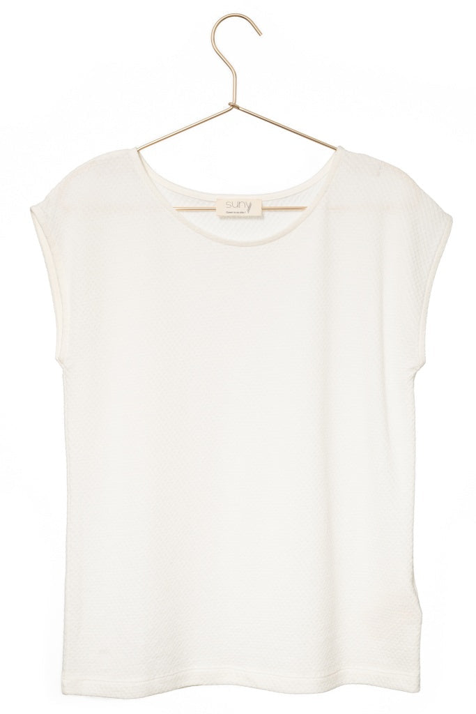 T-Shirt Suny Doux Gauffre Crème Fouttée