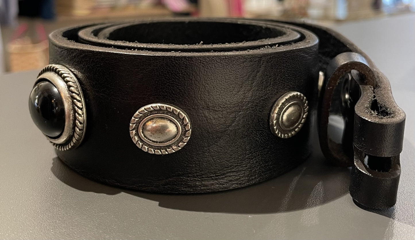 Ceinture Pierres noire Yolete