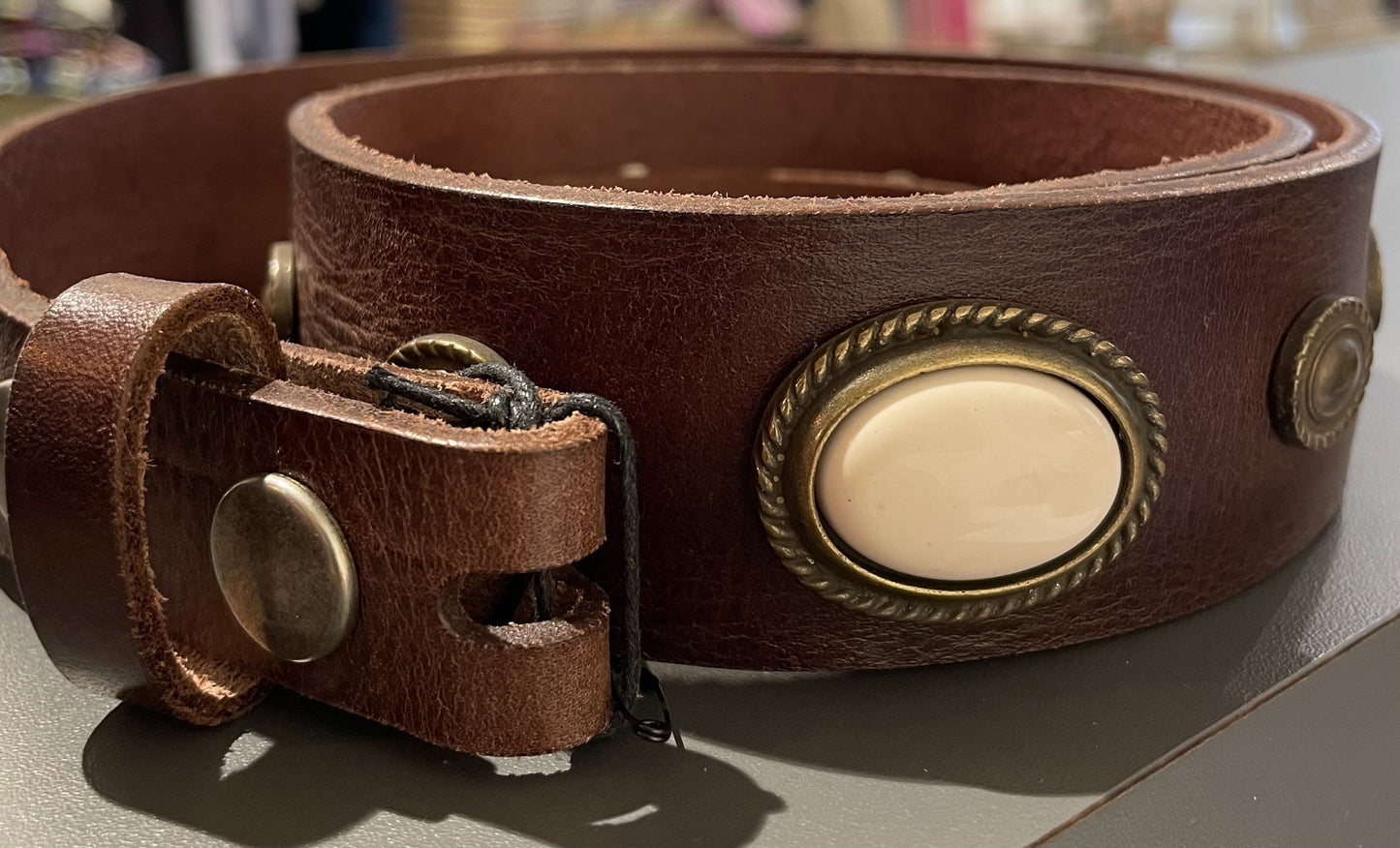 Ceinture Pierres Marron Yolete