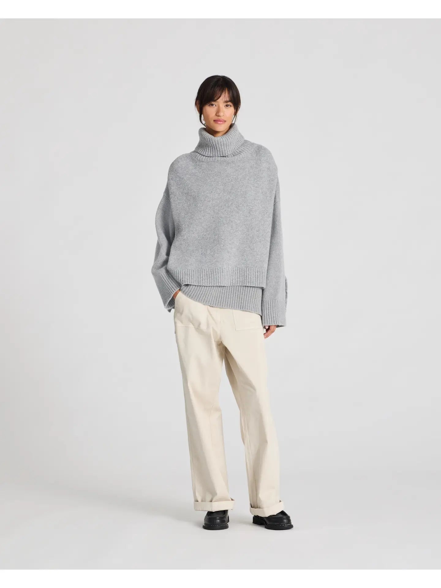 Col MICHELLE Gris mélangé