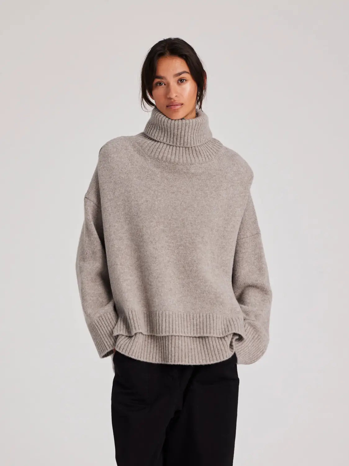 Col MICHELLE Gris pierre