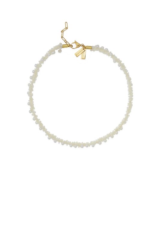 Collier blanc perles