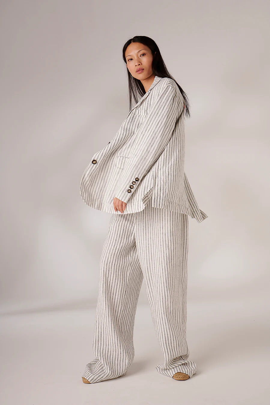 Pantalon rayé blanc