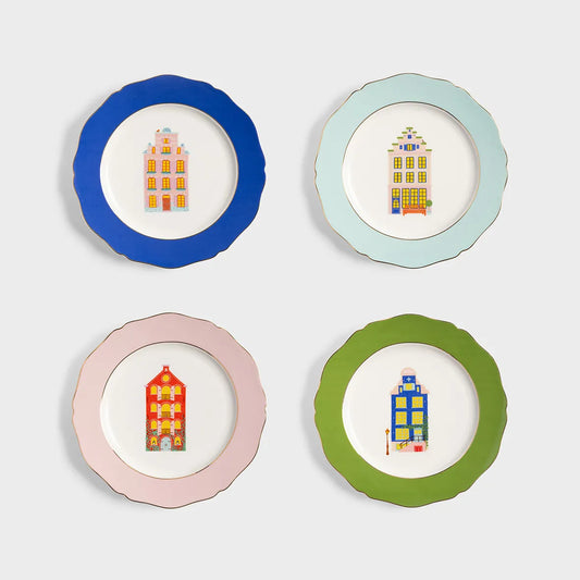 Assiette Canal House lot de 4 assiettes