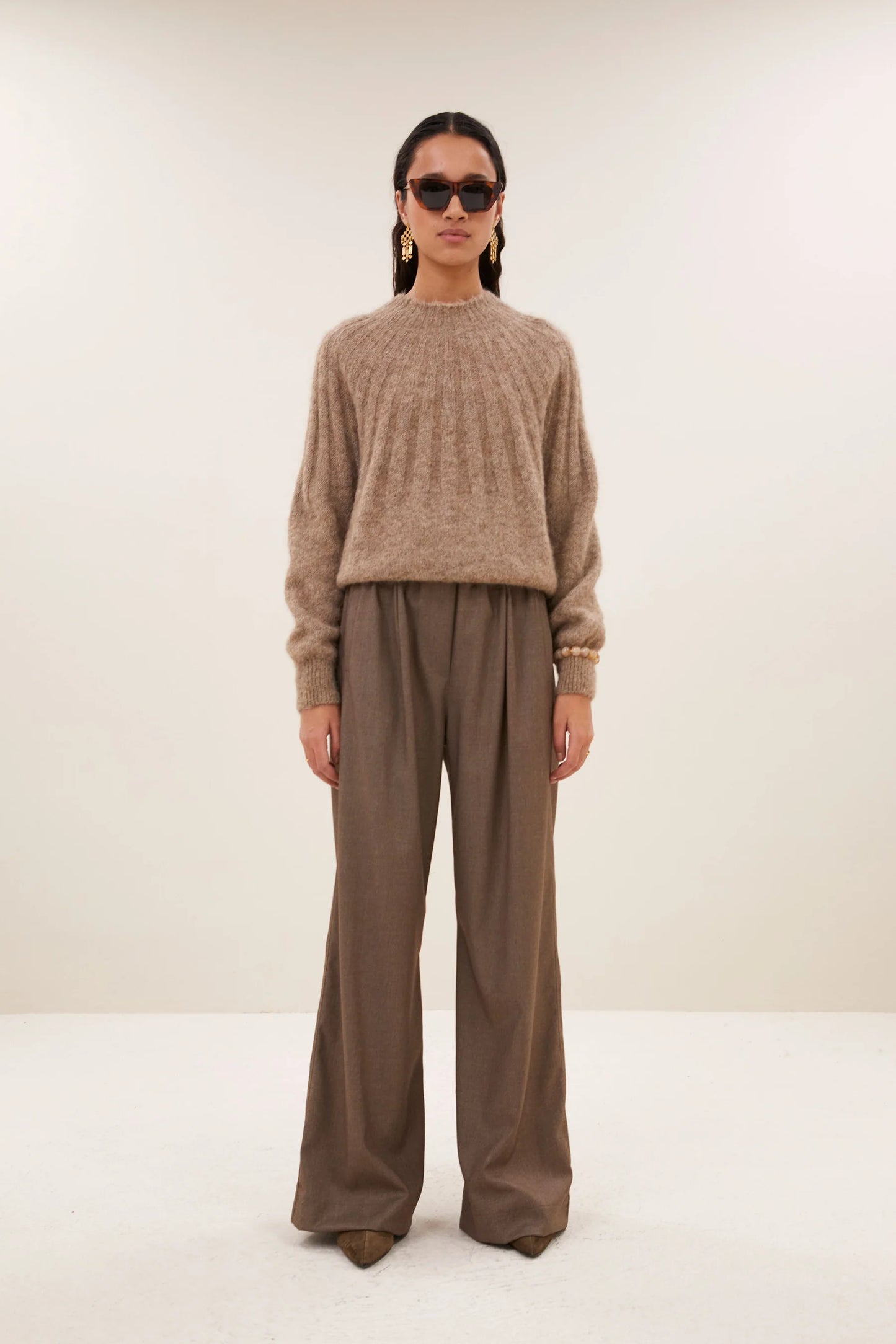 Zoé pullover biscuit mélangé - By Bar | Emile et Suzanne