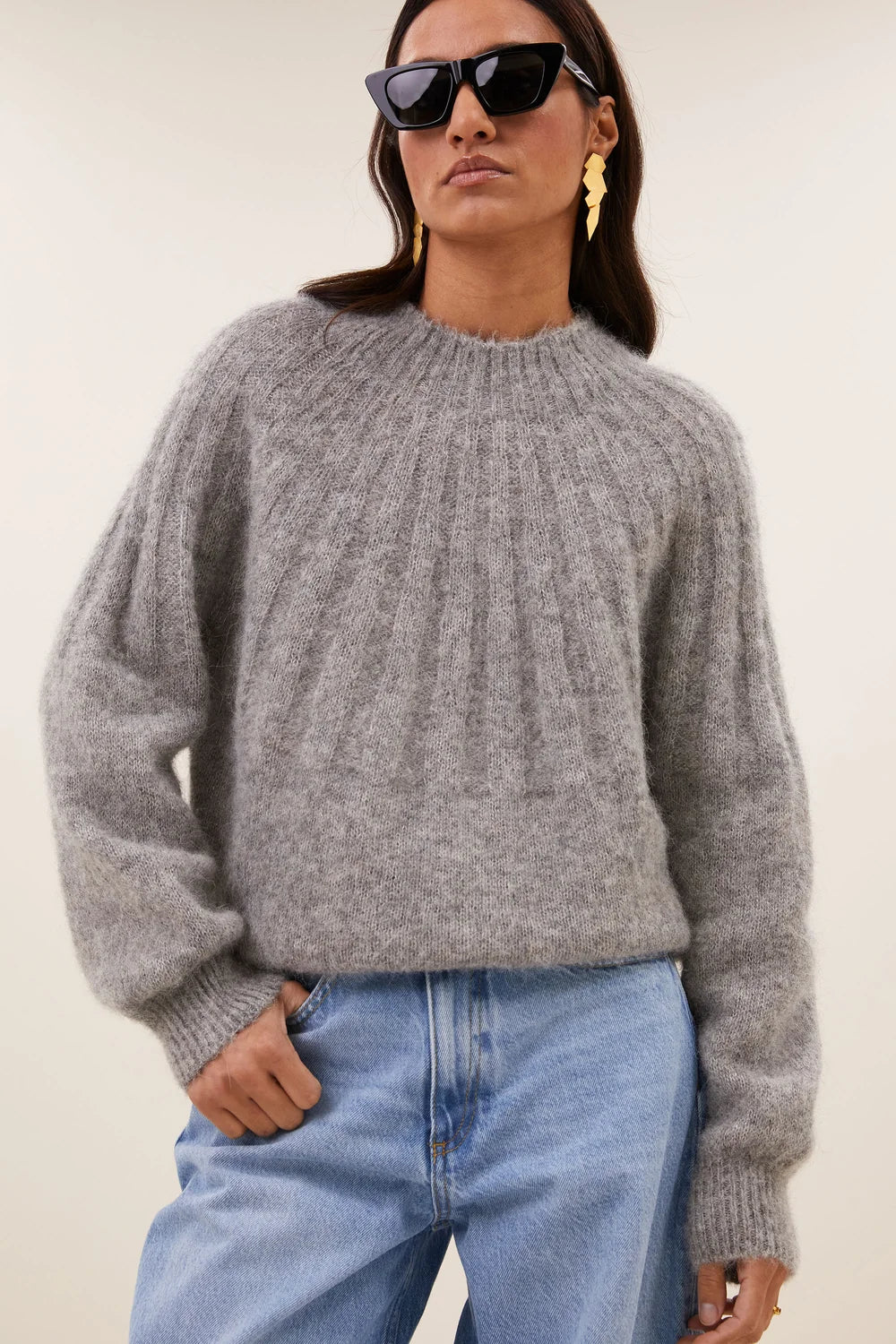 Zoé pullover gris mélangé - By Bar | Emile et Suzanne