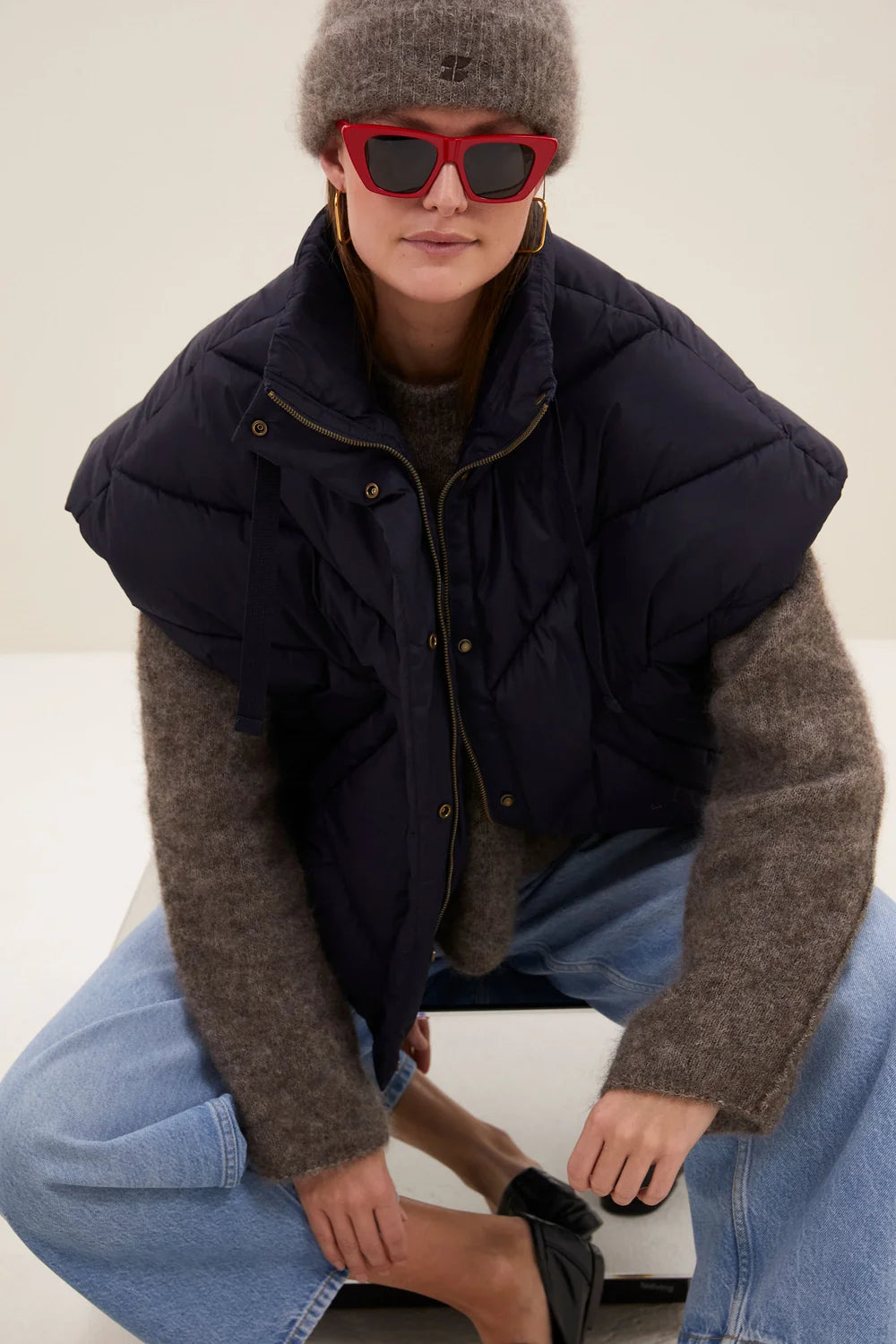 Franky sleeveless jacket midgnight-By Bar |Emile et Suzanne