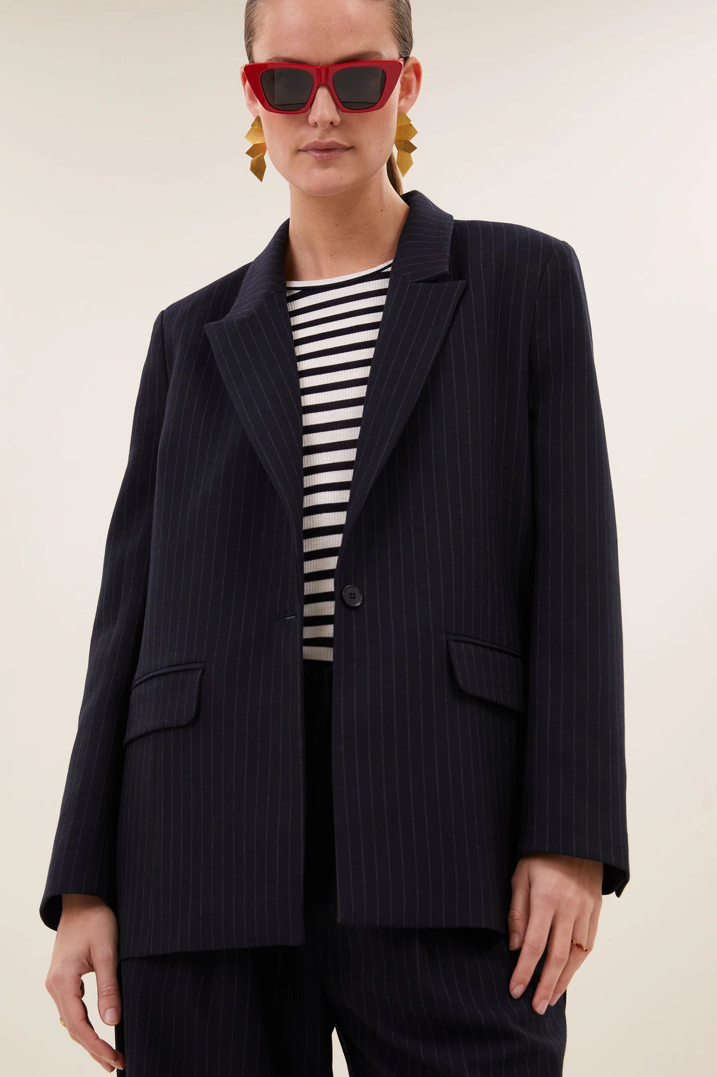 nes pinstripe blazer midnight - By bar | Emile et Suzanne