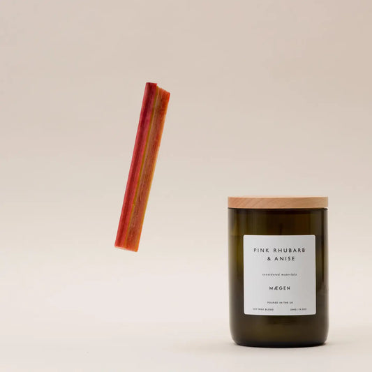Bougie - Rhubarbe rose et anis
