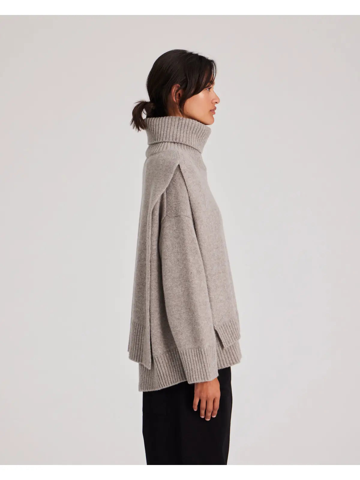 Col MICHELLE Gris pierre