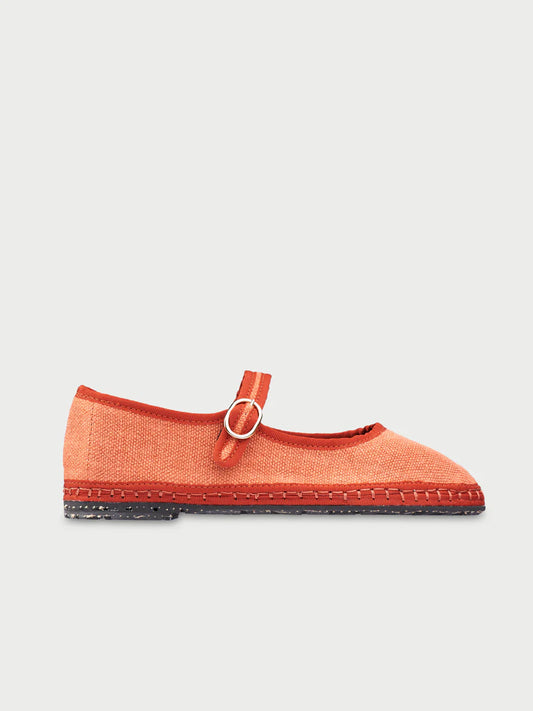 Chaussures Marie Jane orange