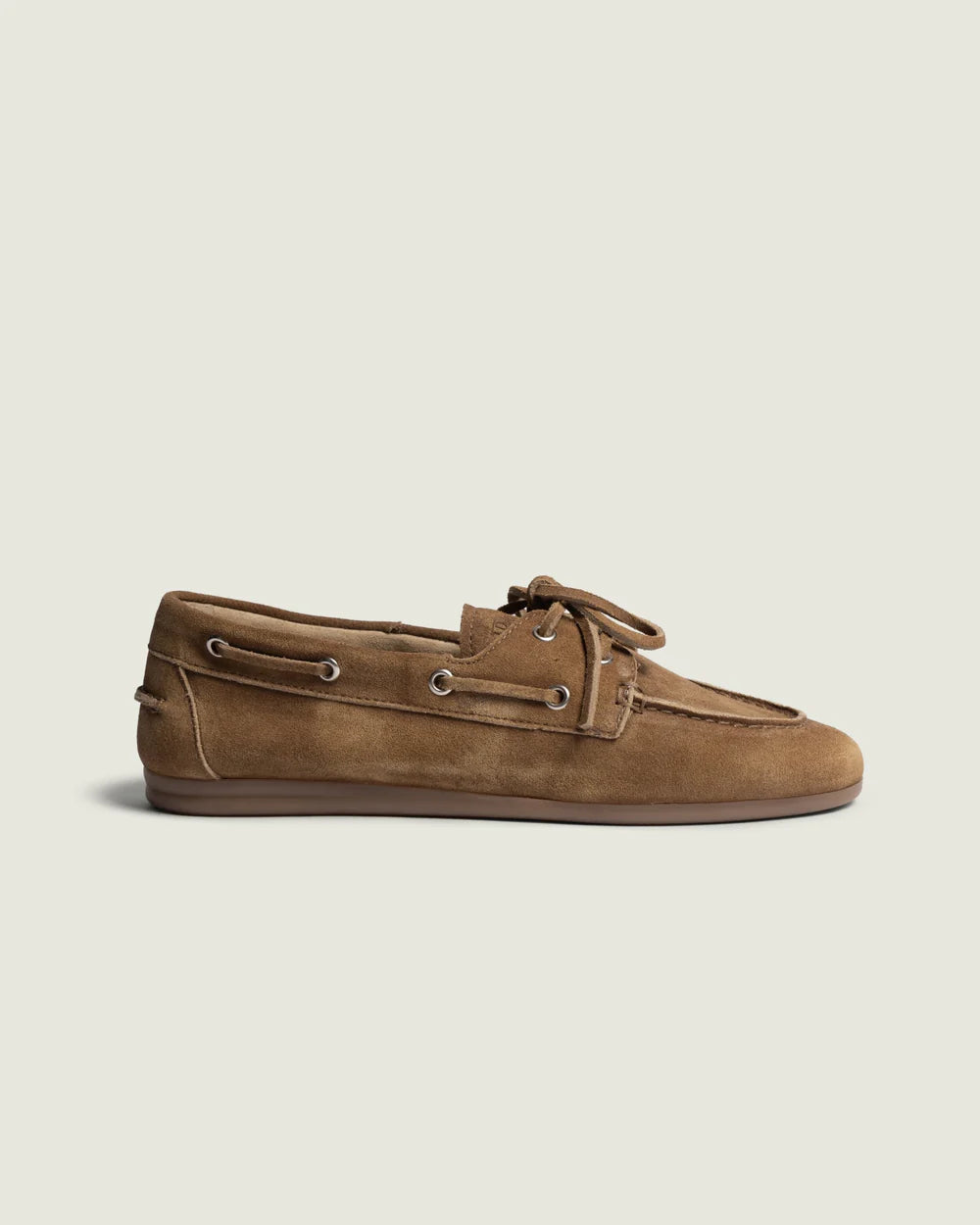 Mocassin bateau en daim brossé | Camel