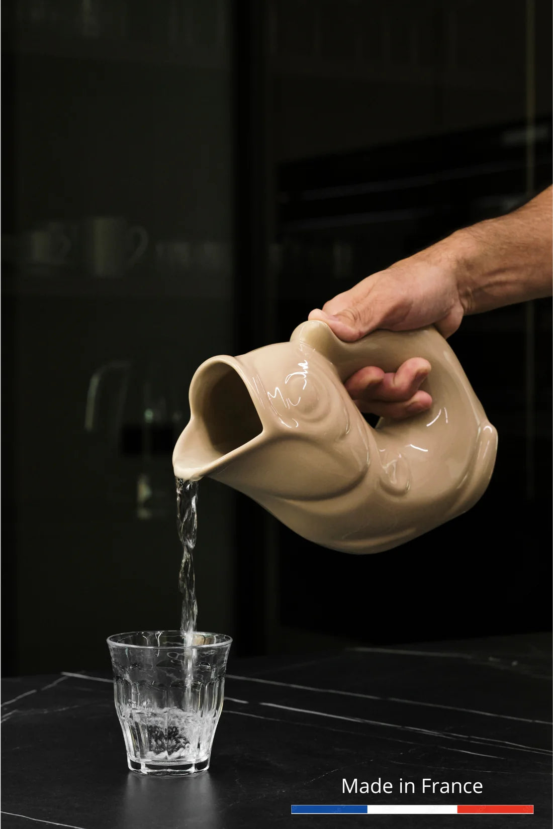 Carafe GLOU GLOU - L'authentique Made in France Couleur sable brillant