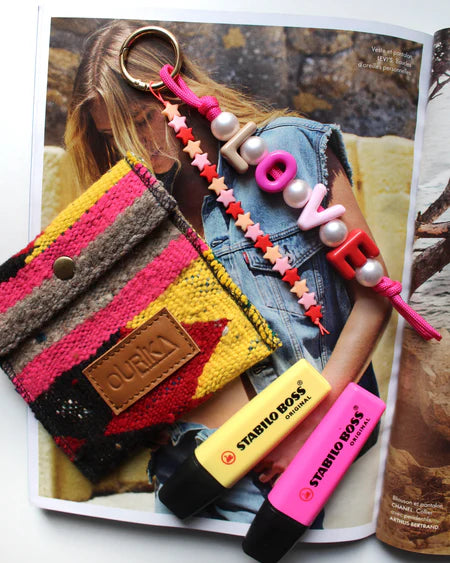 Porte clés -bijoux de sac Les mots doux